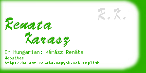 renata karasz business card