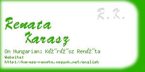 renata karasz business card